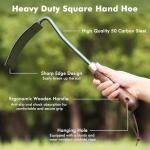 Restmo Heavy Duty Hoe Garden Tool, Suitable for use on Hard Soil, Thickened Garden Hoe for Weeding, Loosening Soil, Ideal for Flower beds, Vegetable Gardens