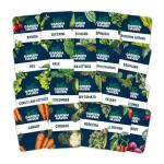 20 Vegetable Seeds Variety Pack - Complete Grow Kit Heirloom Vegetables Indoor Outdoors Vegetable Seeds, Tomatos, Broccoli, Carrots, Lettuce & More - DIY Starter Kit (Seeds Only)