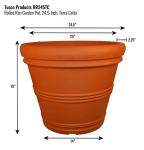 Tusco Products RR245TC Rolled Rim Garden Pot, 24.5-Inch, Terra Cotta Color.