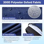 IASEAHK Outdoor Seat Cushion Set, Waterproof & Fade Resistant Patio Chair Cushions, Outdoors Cushion for Patio Furniture, 24 x 24 x 5.75 Inch, Outdoor Couch Cushions with Handle and Ties, Navy Blue