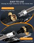 Rerennco Upgraded Jet Nozzle for Garden Hose Power Washer Wand Hydro Jet High Pressure Washer Tools with 2 Different Nozzles and Hose Quick Connectors