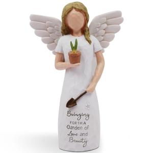 AcowSpt Gardening Gifts for Women, Gift for Gardeners Woman, Garden Gifts Women, Unique Gardening Gift, Garden Angel, Sculpted Hand-Painted Angel Figurine