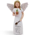 AcowSpt Gardening Gifts for Women, Gift for Gardeners Woman, Garden Gifts Women, Unique Gardening Gift, Garden Angel, Sculpted Hand-Painted Angel Figurine