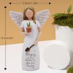 AcowSpt Gardening Gifts for Women, Gift for Gardeners Woman, Garden Gifts Women, Unique Gardening Gift, Garden Angel, Sculpted Hand-Painted Angel Figurine