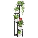 Bamworld Tall Plant Stand Indoor Outdoor, Corner Metal Flower Pot Stands for Multiple Plants, 4 Tier Heavy Duty Plant Shelf for Patio Garden Balcony Living Room Bedroom(Patent Design)