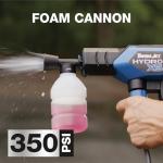 Ontel Turbo Jet HydroX5 Pro Portable Cordless Pressure Washer (21V 3000mAh Battery), 6-in-1 Nozzle, Dual Water Source, 16ft Detachable Hose