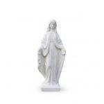 JXNCJXZG Virgin Mary Statue, 31.1'' H Outdoor Statue Garden Decor Mother Mary Statue for Patio Yard Home Hallway Entryway Magnesium Oxide Stone Large Outdoor/Indoor Decor Sculptures Gray White