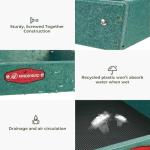 Kingsyard 2 Tier Large Platform Bird Feeders for Outdoors Hanging, 5 lbs Capacity Recycled Plastic Flat Mealworm Bird Feeder Tray, Garden Decoration Attracting Cardinal Blue Jay, Green