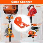 Upgraded Trimmer Rack Wall Mount - 8" Heavy Duty Weed Eater Hanger for Garage Wall Bracket, Garden Power Tool Holder Organizer Hooks for Grass Trimmer, Hedge Trimmer, Leaf Blower and Chainsaw, 4 Pack