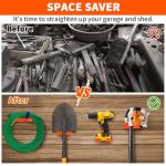 Upgraded Trimmer Rack Wall Mount - 8" Heavy Duty Weed Eater Hanger for Garage Wall Bracket, Garden Power Tool Holder Organizer Hooks for Grass Trimmer, Hedge Trimmer, Leaf Blower and Chainsaw, 4 Pack