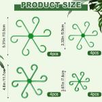 Virmoek 8pcs Plant Stem Support, Plant Support for Indoor Plants, 4 Sizes Climbing Houseplant Stem Holders, Reusable Plant Stabilizer, Indoor Plants Accessories