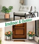 AZADESJET Plant Stand Indoor Adjustable, Metal Modern Indoor Plant Stand, Heavy Duty Plant Stands Outdoor Corner, Stable Plant Holder, Fits 8 to 12 Inches Pots, Black, 1 Pack, Pot & Plant Not Included