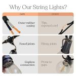 Solar Powered Outdoor String Lights – 27 ft