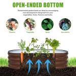 Galvanized Oval Raised Garden Bed Planter Box