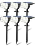 Kaxiida Waterproof Solar Spot Lights - Pack of 6
