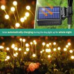 VIGNUTO Solar Lights Outdoor Waterproof, 4 Packs 32LED, Solar Garden Lights, Patio Lights, Garden Decor, Patio Decor, Firefly Lights Solar Outdoor, Unique Gifts for Women, Gifts for Grandma