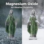 JXNCJXZG Virgin Mary Statue, 31.1'' H Outdoor Statue Garden Decor Mother Mary Statue for Patio Yard Home Hallway Entryway Magnesium Oxide Stone Large Outdoor/Indoor Decor Sculptures Gray Green