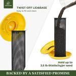 Kingsyard Finch Feeders for Outdoors Hanging, Metal Mesh Tube Bird Feeder for Nyjer/Thistle Seed, 2.5 lbs Large Capacity (Yellow)