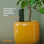 Fiskars LifeWell Watering Spike for Indoor Plants – Self-Watering Device with Transparent Reservoir, Porous Ceramic Cone, UV-Resistant & Recycled Plastic, 11.75 oz