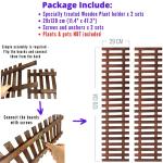 ShopLaLa Wall Planter - 2 Pack, Wooden Hanging Large Planters for Indoor Outdoor Plants, Live Vertical Garden, Plant Wall Mount Flower Pot Holder Hanger Stand Green Herb Wall Decor 47.2" (120cm)