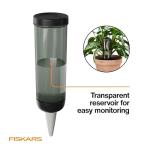 Fiskars LifeWell Watering Spike for Indoor Plants – Self-Watering Device with Transparent Reservoir, Porous Ceramic Cone, UV-Resistant & Recycled Plastic, 11.75 oz