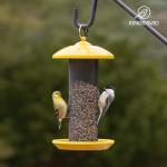 Kingsyard Finch Feeders for Outdoors Hanging, Metal Mesh Tube Bird Feeder for Nyjer/Thistle Seed, 2.5 lbs Large Capacity (Yellow)