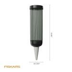 Fiskars LifeWell Watering Spike for Indoor Plants – Self-Watering Device with Transparent Reservoir, Porous Ceramic Cone, UV-Resistant & Recycled Plastic, 11.75 oz