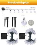 2-Pack 120 LED Solar Waterproof Outdoor Lights