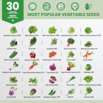 Fruivity 30 Heirloom Seeds Variety Pack - 18,500+ Non-GMO Seeds for Planting Vegetables, Home Garden Seeds for Hydroponic, Indoor and Outdoor, Christmas Unique Gift for Mother, Women, Mom, Friend, Her