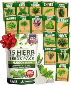 15 Heirloom Culinary Herb Seeds - Non-GMO