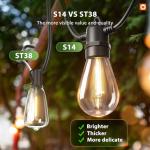 Addlon 54 FT Waterproof Solar String Lights