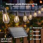 Addlon 54 FT Waterproof Solar String Lights