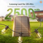Addlon 54 FT Waterproof Solar String Lights