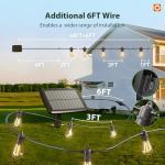 Addlon 54 FT Waterproof Solar String Lights