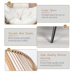 Shintenchi Wicker Egg Chair Outdoor Rattan Patio Chair with Cushion,Oversized Patio Lounge Chairs with Cushion Egg Basket Chair, Egg Seat for Indoor Living Room Bedroom Outside Patio Backyard Balcony