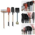 TORACK Garage Hooks Tool Organizer, 4 Pack Heavy Duty Steel 12" Wave Hooks, Wall Mount Garage Storage Utility Hook for Car Tires, Ladder, Chairs, Power Tools, Garden Tools