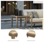 Signature Design by Ashley Gerianne Outdoor Square End Table with Slatting Styling and 5-Step Finishing Process, Eucalyptus Wood Frame, 22" High, Grayish Brown