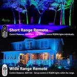 SUNVIE 12 Pack RGBW Color Changing Landscape Lights with 300W Low Voltage Landscape Transformer 12-24V LED Landscape Lighting Kit Waterproof Multicolor Spotlights for Christmas House Yard Tree Garden