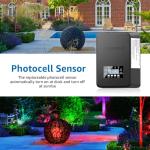 SUNVIE 12 Pack RGBW Color Changing Landscape Lights with 300W Low Voltage Landscape Transformer 12-24V LED Landscape Lighting Kit Waterproof Multicolor Spotlights for Christmas House Yard Tree Garden