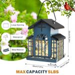 ScinDa 5LB Church Metal Hanging Bird Feeder for Outdoors, Weatherproof Suet Feeders for Outside Hanging, Large Bird Feeders Great for Attracting Finch, Woodpecker and More Wild Birds-White
