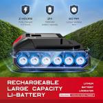 Cordless Hedge Trimmer with Battery (2Pack) and Charger, 2 in 1 Handheld Small Electric Bush Trimmers/Grass Cutter Yard Tool for Shrub/Tree/Lawn, Rechargeable Battery Powered Hedge Clipper for Garden