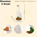 AshyAtom White Duck Statue Outdoor Decor,9.8''(H) Realistic Standing Duck Garden Sculptures for Yard Lawn,Resin Animal Figurines Home Porch Patio Art Decorations