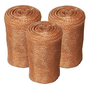 AWF PRO 4" x 20' Copper Mesh for Pest, Mice and Rodent Control, Pack of 3 – Rust and Bacteria Resistant, Perfect for Homes, Gardens and Decor