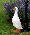 AshyAtom White Duck Statue Outdoor Decor,9.8''(H) Realistic Standing Duck Garden Sculptures for Yard Lawn,Resin Animal Figurines Home Porch Patio Art Decorations