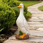 AshyAtom White Duck Statue Outdoor Decor,9.8''(H) Realistic Standing Duck Garden Sculptures for Yard Lawn,Resin Animal Figurines Home Porch Patio Art Decorations