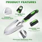 Patioer Garden Shovel Hand Trowel Cast-Aluminum Heavy Duty Mini Shovel Garden Tools Soft TPR Non-Slip Handle Potting Tools for Planting, Transplanting, Weeding, Digging Soil (12 Pack)