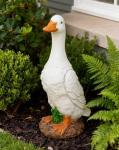 AshyAtom White Duck Statue Outdoor Decor,9.8''(H) Realistic Standing Duck Garden Sculptures for Yard Lawn,Resin Animal Figurines Home Porch Patio Art Decorations