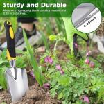 Patioer Garden Shovel Hand Trowel Cast-Aluminum Heavy Duty Mini Shovel Garden Tools Soft TPR Non-Slip Handle Potting Tools for Planting, Transplanting, Weeding, Digging Soil (12 Pack)