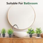 FAVOWREATH 4 Pack Fake Plants Ceramic Mini Artificial Greenery Potted Plants for Home, Office, Room, Farmhouse, Indoor Table, Bathroom Decor