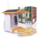 Bird Feeder with Camera,AI Identify Birds Species,Solar Powered,Auto Record Videos in Backyard,Instant Notifications,Ideal Gift for Family and Bird Lovers (Orange)